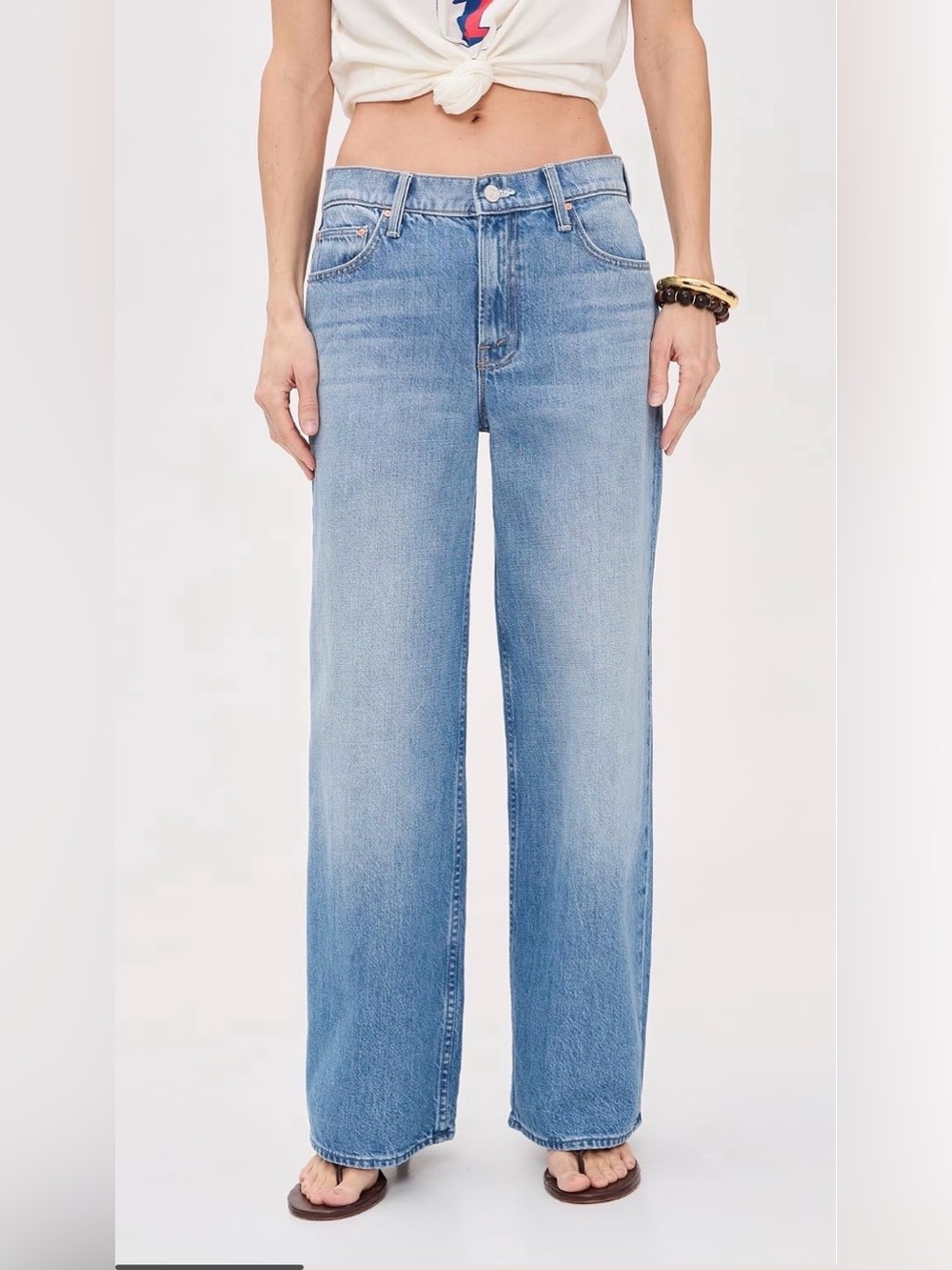 MOTHER Light Blue Straight-Leg Jeans